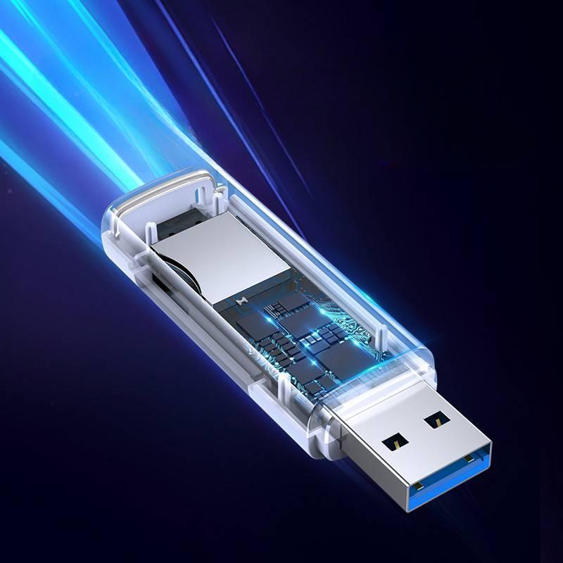 Pinsheng USB3.0 2-in-1 Card Reader Single Drive Letter SD Card Tf Memory Card Dual Purpose High-speed Converter OTG