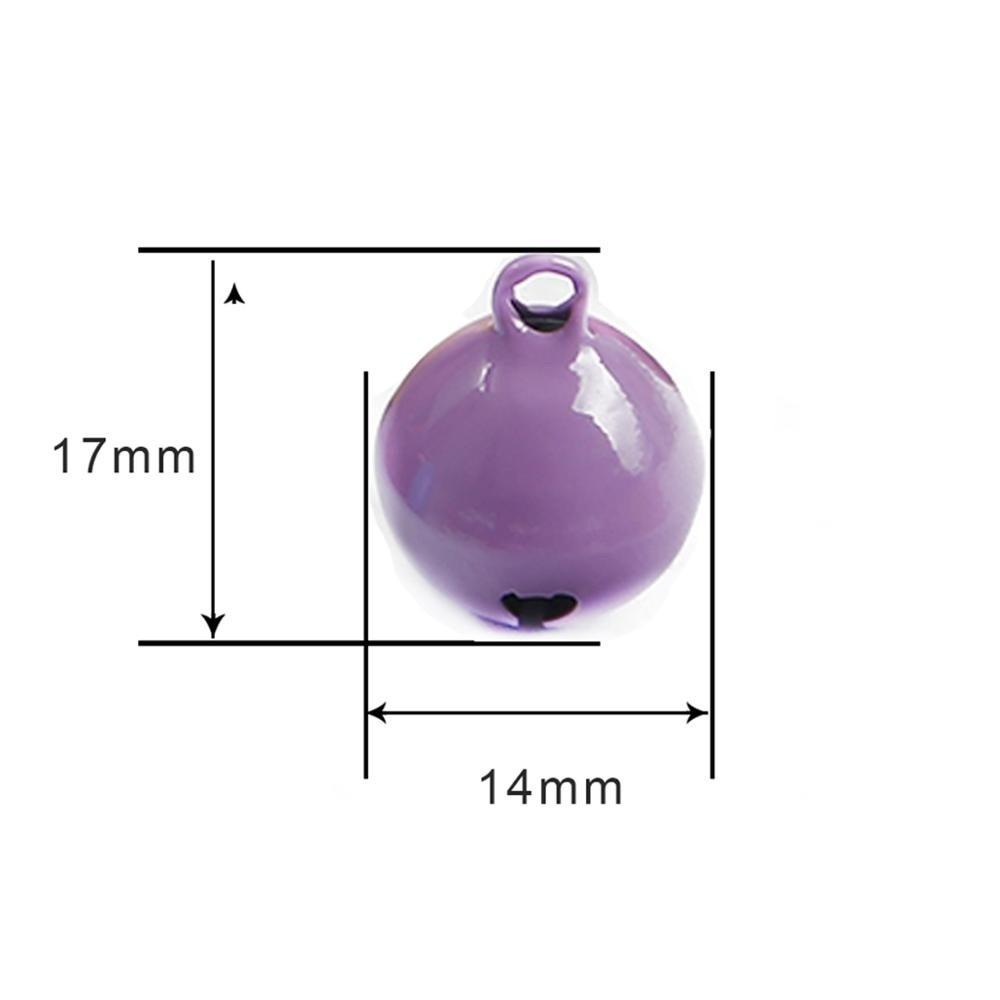 10pcs Candy Color Large Bell Beads 14mm Christmas Tree Ornaments Pet Bells  Charms Accessories