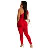 AL240 European & American Women's Metallic Sleeveless Sexy Summer Jumpsuit