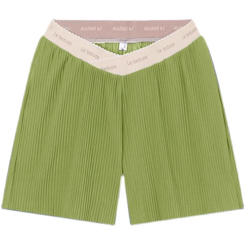 2026 Low Waist Plus Size Ice Silk Maternity Shorts - Summer Thin Three-Quarter Length