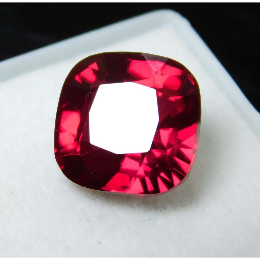 Natural Red Ruby Loose Gemstone 10.27 Ct Square Cushion Shape for Jewelry Making and Gem Collections
