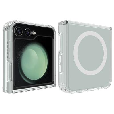 Pro Samsung Galaxy Z Flip6 5G Pouzdro Kompatibilní s MagSafe TPU+Akrylový Průhledný Kryt