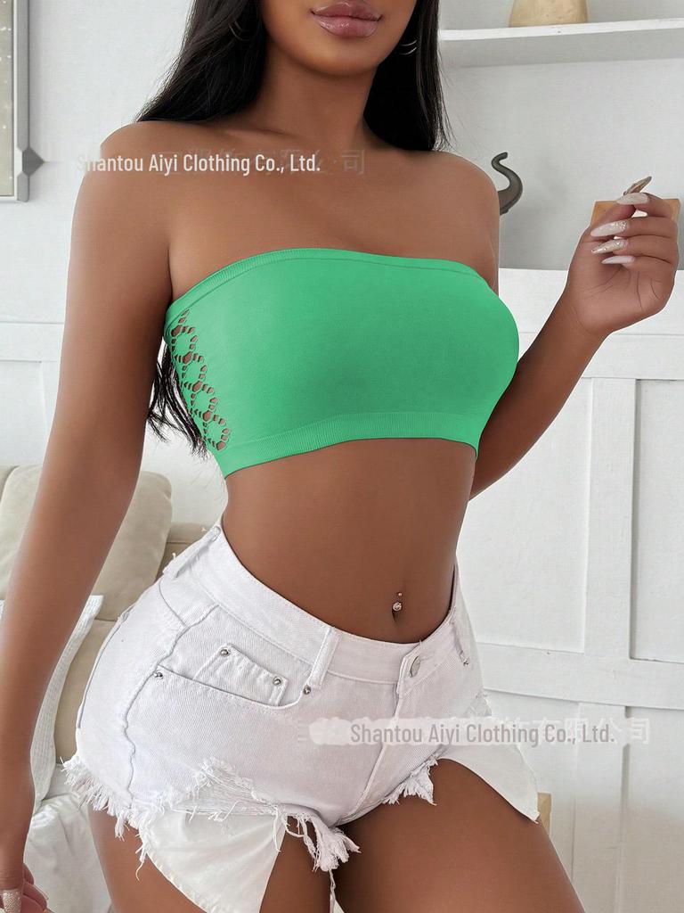 Seamless Breathable Hollow Tube Top: High Elastic Women's Underwear