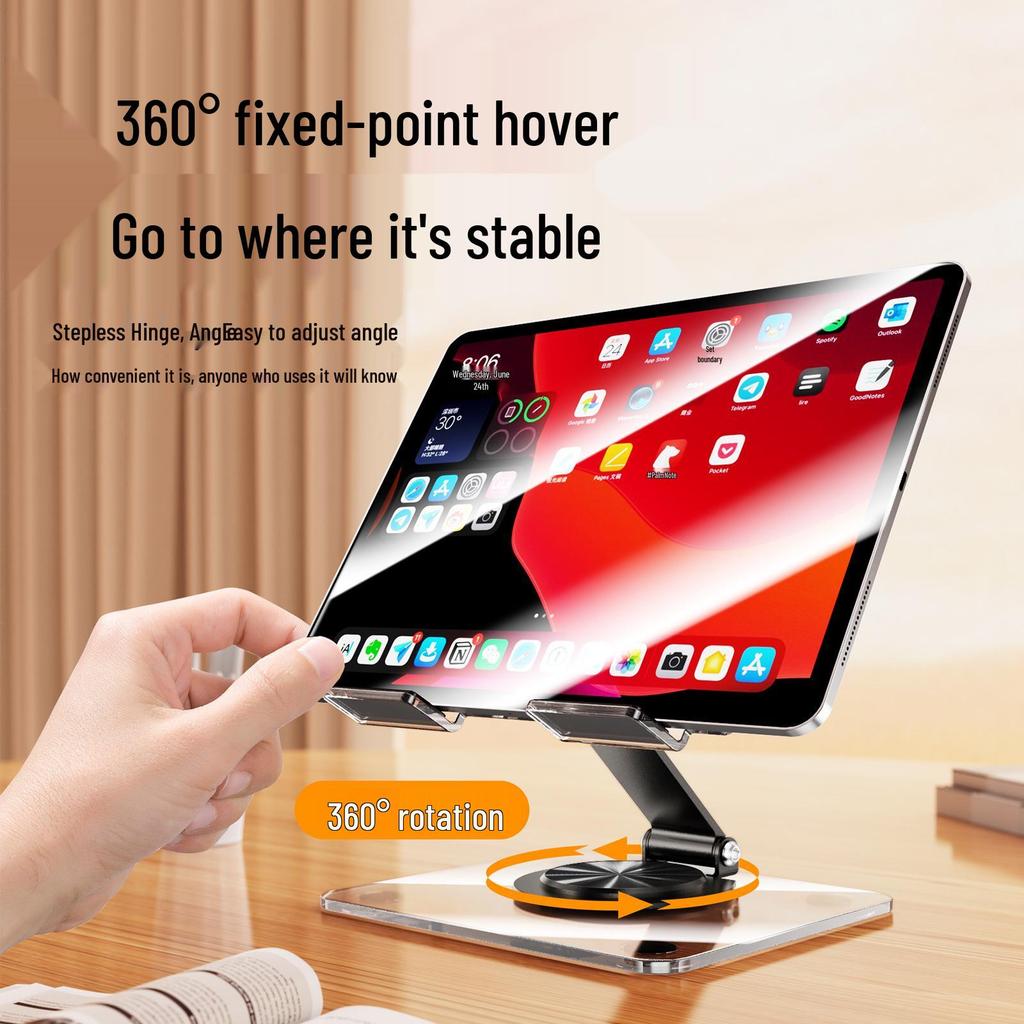 Universal Transparent Stand for Tablets & Phones: Ideal for Drawing, Writing, Online Classes, Learning, & iPad Support