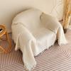 Minimalist Single Sofa Throw Blanket American Farmhouse Style Solid Color Dustproof Full Coverage Sofa Cover