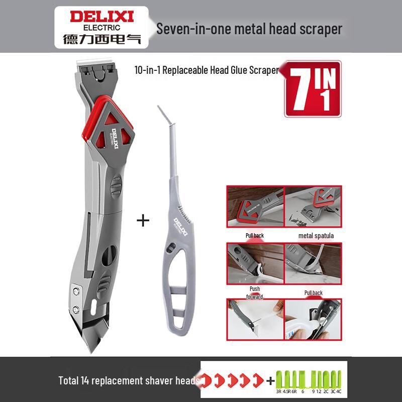 Delixi Multi-function Caulking & Sealing Tool With Spare Blades