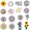 New Flower Embroidery Cloth Sticker Set, Clothes Decoration Patch Sticker, Cartoon Chrysanthemum Heat Transfer Embroidery Sticker
