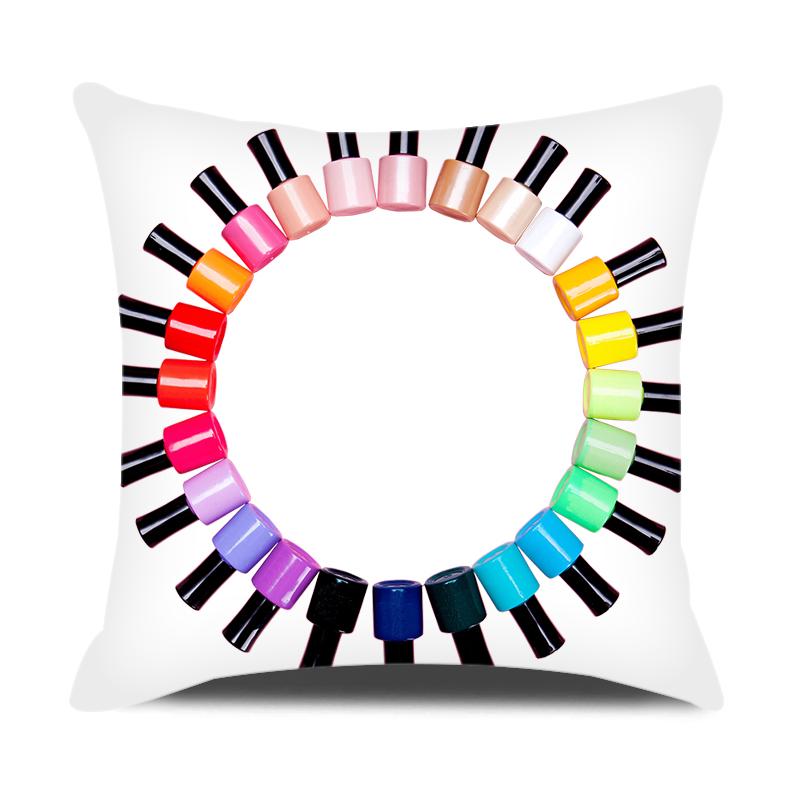 Swirl Geometric Striped Plaid Print Pillowcase Colorful Pillowcase Home Sofa Car Decoration Peach Skin Cushion Cover