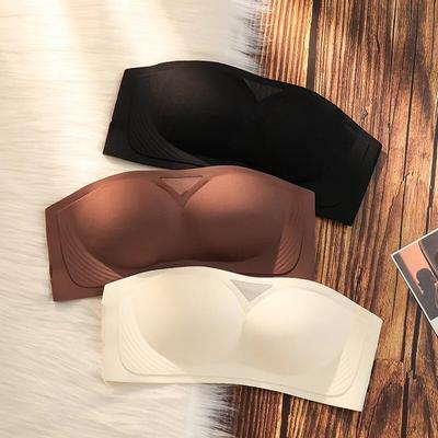 Sexy trägerlose Unterwäsche für Damen, rutschfest, spurlos, BH, umwickelt, Röhrenoberteil, rutschfest, drahtlos