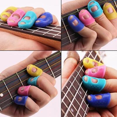 4 Pièces Protège-Doigts de Guitare Protège-Doigts pour Ukulélé Accessoires de Guitare