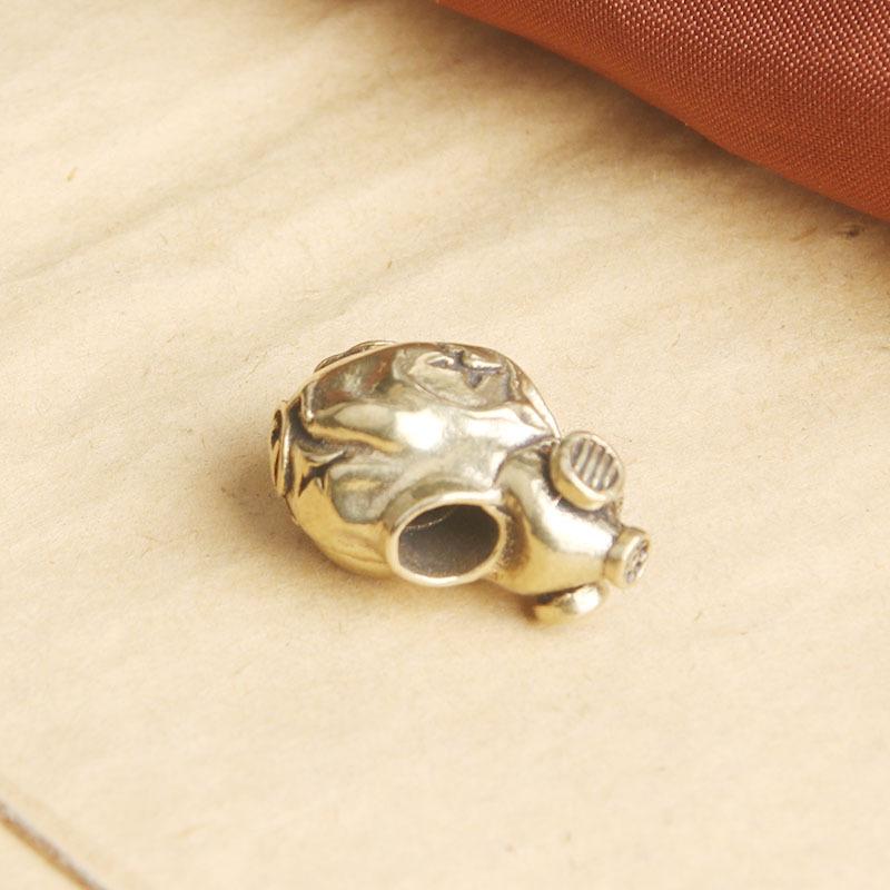 Brass Biochemical Skull Pendant Personalized DIY Accessories Knife Pendant Wealth Cloth Buckle Key Rope Pendant Small Copperware