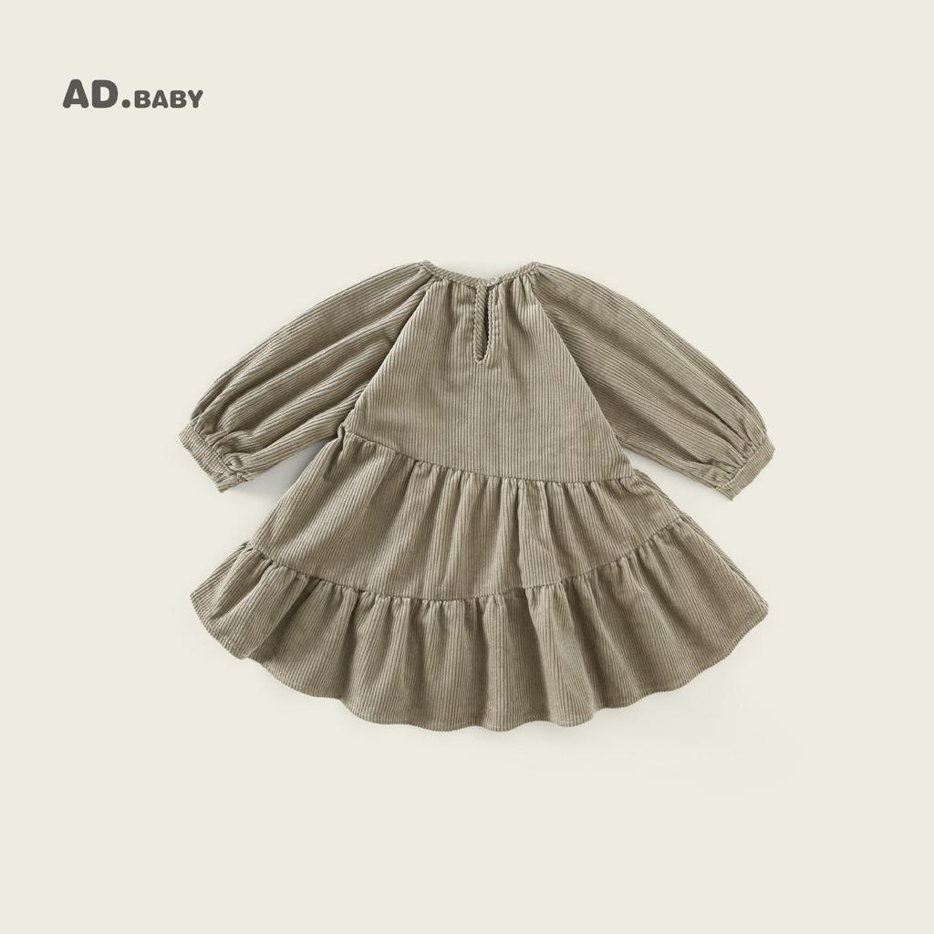 Jesienna Dziewczęca Sukienka Księżniczki z Korduroju - Niemowlęca i Dziecięca w Stylu Koreańskim