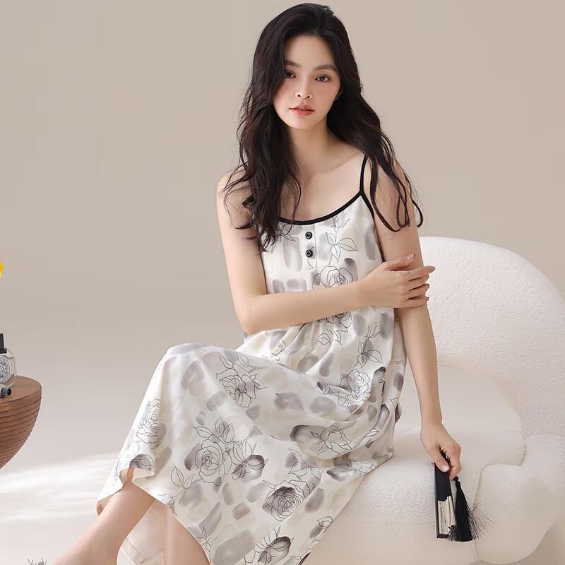 Qiansi Niao Women's Cotton Camisole Nightdress