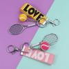 Tennis Racket Tennis Keychain Creative Sports Keyring Jewelry Tennis Racket Pendant  Gift
