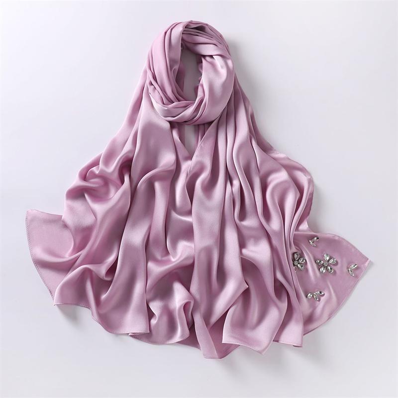 Luxury Stitch Diamond Floral Bubble Chiffon Instant Hijab Shawls Lady High Quality Wrap Beach Bufandas Ramadan Muslim Sjaal