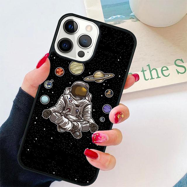 Space Astronaut illustration Coque Shell For iPhone 17 Air 15 16 14 13 12 Pro Max 11 Pro Max Plus Phone Case Cover