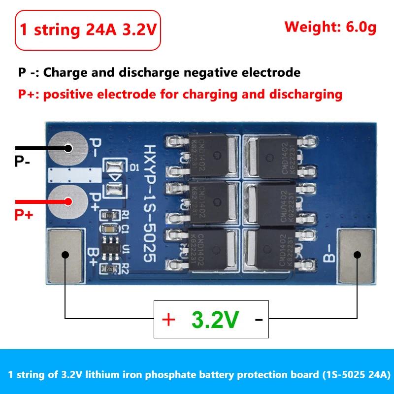 18650 4,2V Lithium-Batterie Schutzplatine BMS 1S 12A 16A 24A 3,7V LiFePO4 Ladespannung/Kurzschluss/Überladungsschutz