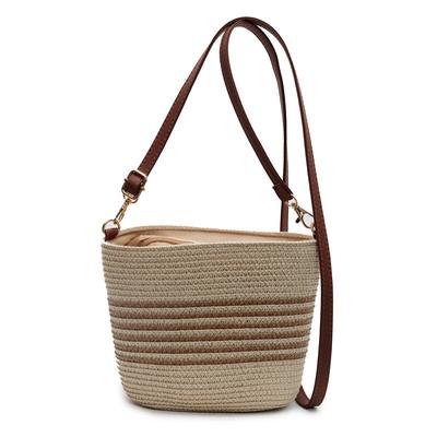 Small Bag Women's Spring and Summer New Versatile Messenger Bag Woven Straw Bag Highend Bucket Beach Bag