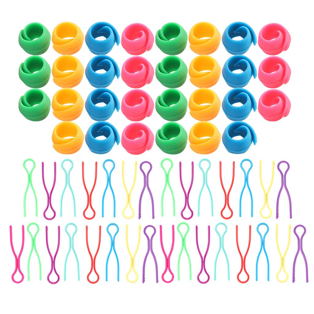 60Pcs Bobbin Thread Holder Spool Huggers Clips Organizing Clamps Sewing Accessories