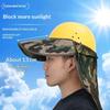 Construction Hard Hat Sun Shield For Safety Helmet Neck Protection Mesh Reflective Stripe Quick Install Universal Fit Work Gear