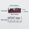 1Pc 3D Metal Less White Edition Logo Car Side Fender Rear Trunk Emblem Badge Sticker Decal