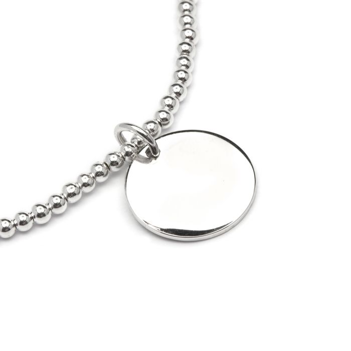 Bracelet - LUXENTER - Krasai - Argent 925 - Hématite - Élastique 55 mm