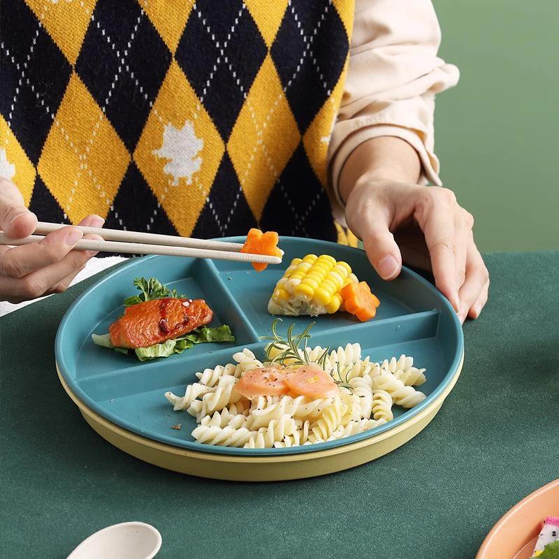Teller Gericht Bariatric Portion Mahlzeit Lebensmittel Diät Planung Gewicht Platten Unterteilt Ernährung Verlust Abnehmen Servieren Snacks Fach