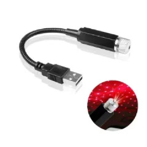 

Mini LED Car Roof Star Night Light Projector Atmosphere Galaxy Lamp USB Decorative Adjustable for Auto Roof Room Ceiling Decor червоний