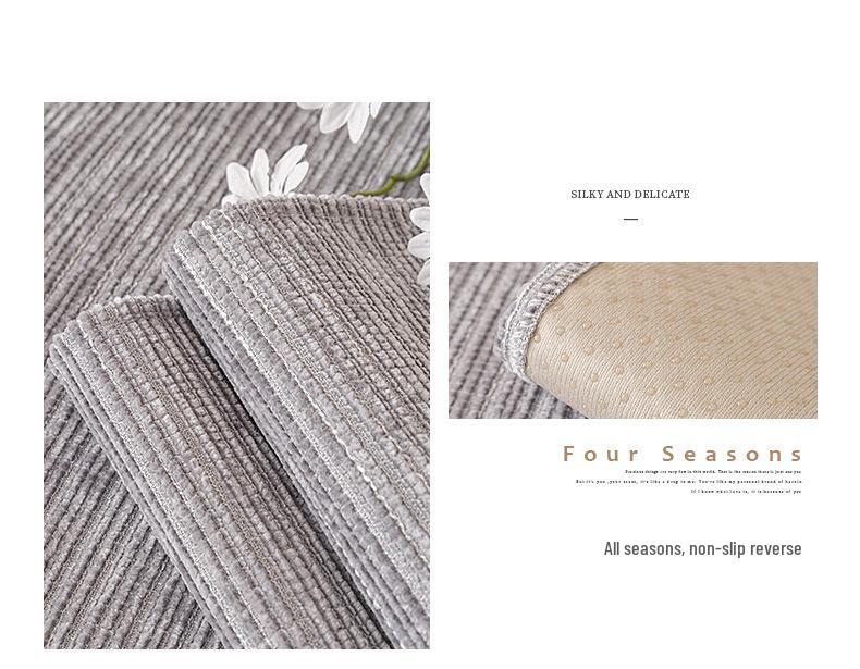 Chenille Universal Non-Slip Sofa Cushion Cover - Solid Color, Modern Design for All Seasons