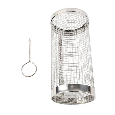 Barbecue Grilling Basket Stainless Steel Heat Resistant Rust Prevention BBQ Grill Cage with Hook
