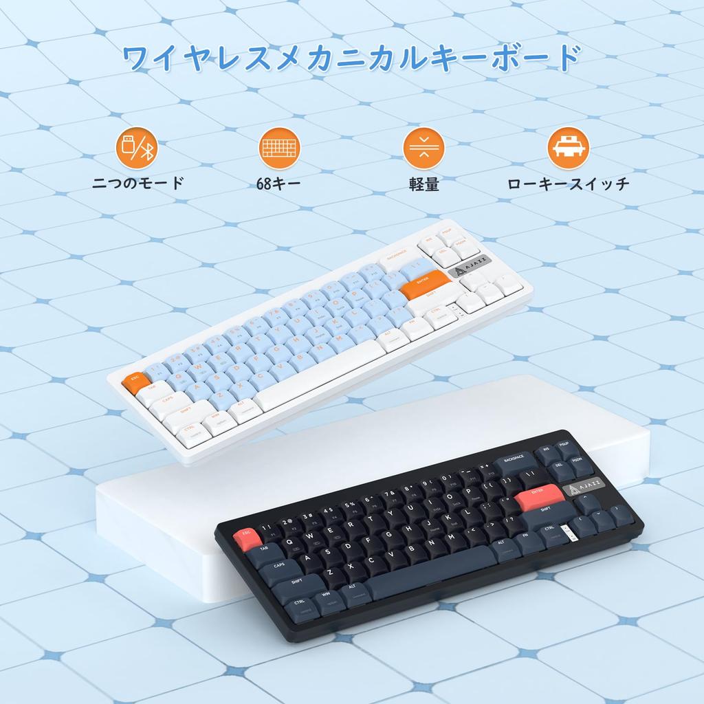 MAMBASNAKE X AJAZZ AKL680 Wireless Mechanical Keyboard, Lightweight, Dual-Mode Bluetooth & 2.4G Wireless Connection, Fast Response, 68 Keys,