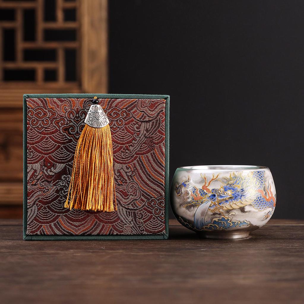 Silver-Plated Master Tea Set: High-End Creative National Tide Style Gift