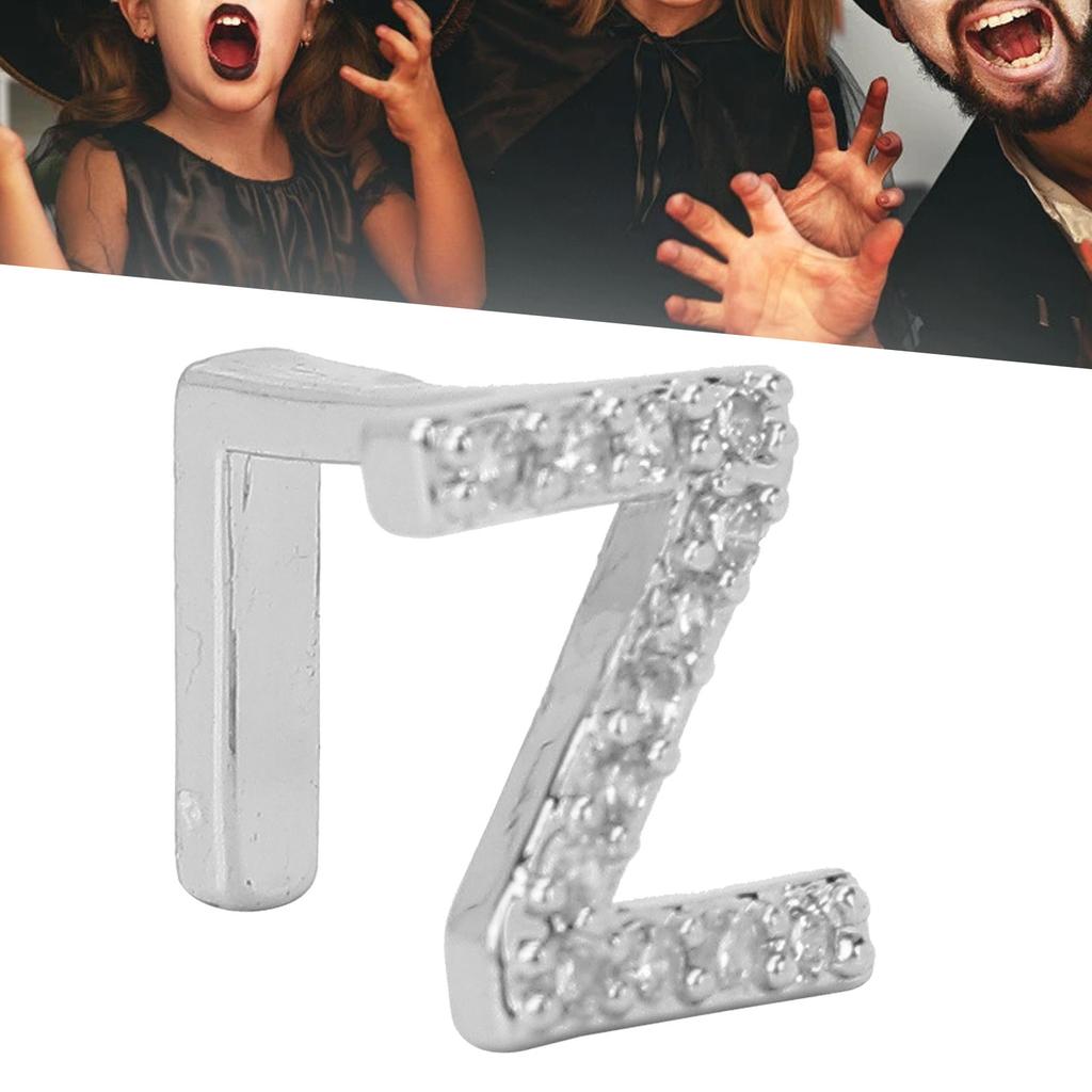 Capital Letter False Tooth Braces Single Hip Hop Fake Teeth Decoration Halloween Tooth Accessories