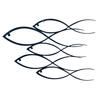Metal Wall Decor Line Art Shoal of Fish Decoration Minimalist Wall Art Nautical Fish Ornament for Home Living Room Office Bedroom
