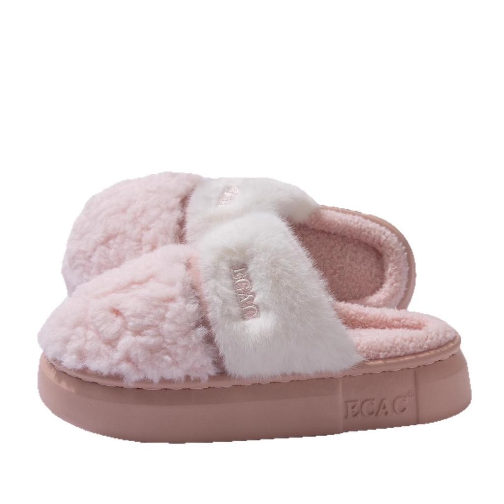 Thickened plush cotton slippers autumn and winter 2025 new home indoor warm thick bottom non-slip cotton drag winter