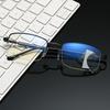 Progressive Multifocal Glasses Computer Reading Glasses Blue Light Blocking Bifocal Readers for Men Women Titanium Alloy Eyewear