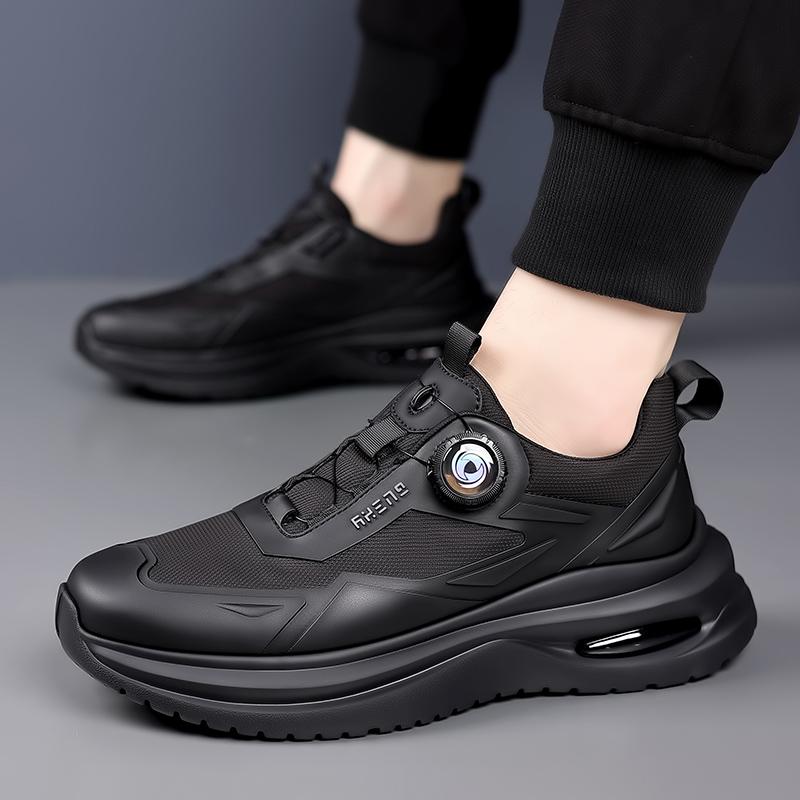 Fashion 2025 New Men's Shoes Low-top Rotating Buckle Sports Casual Trendy Outdoor Air Cushion Sports Leisure Thick Soled Dad Shoes