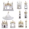 Ramadan Harts Konst Staty Islamisk Moské Kulturell Prydnad Handgjorda Moskémodeller Tornprydnad för Eid Hemkontor Ramadan Mubarak Gåva