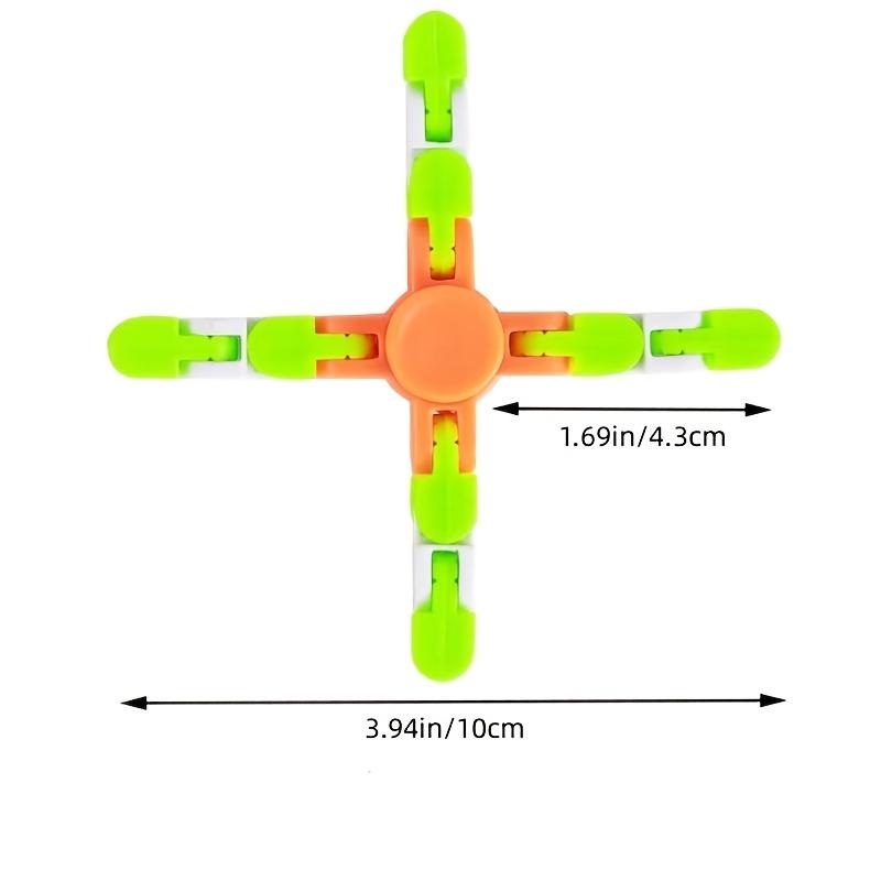 1 buc Varietate Lanț Giroscop Vârf de Deget Giroscop Jocuri Părinte-Copil Lanț de Bicicletă cu Patru Verigi Top Jucărie de Decompresie Spinner pentru Degete Jucărie de Birou