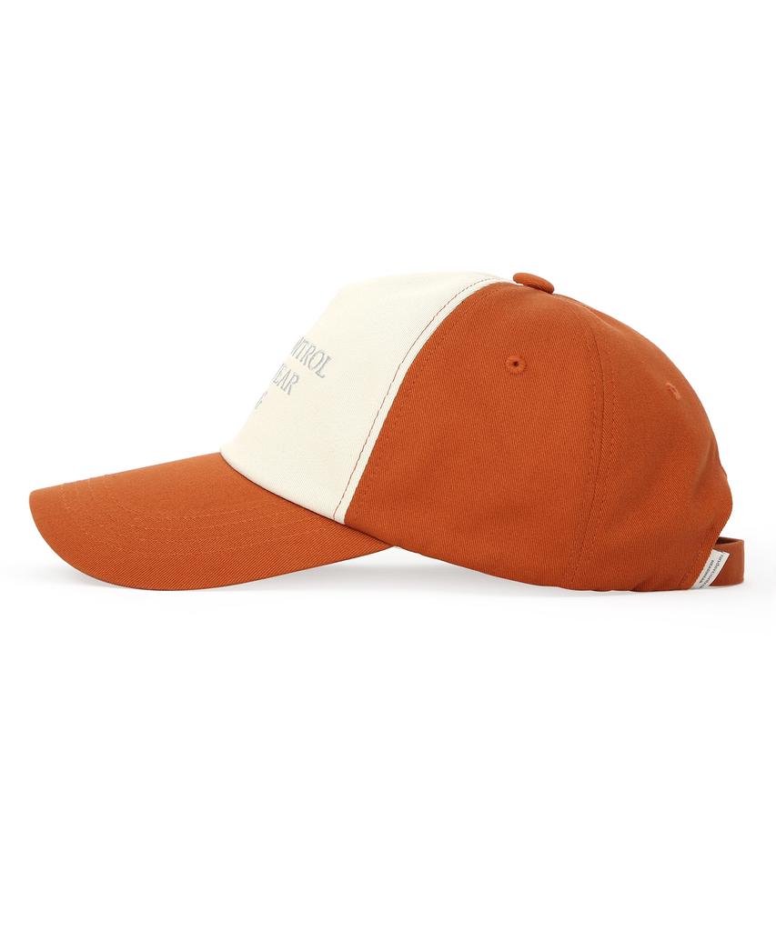 Eondeokeonteulol Cotton Logo Trucker Ball Cap Slogan / Soft Deep B B / Orange