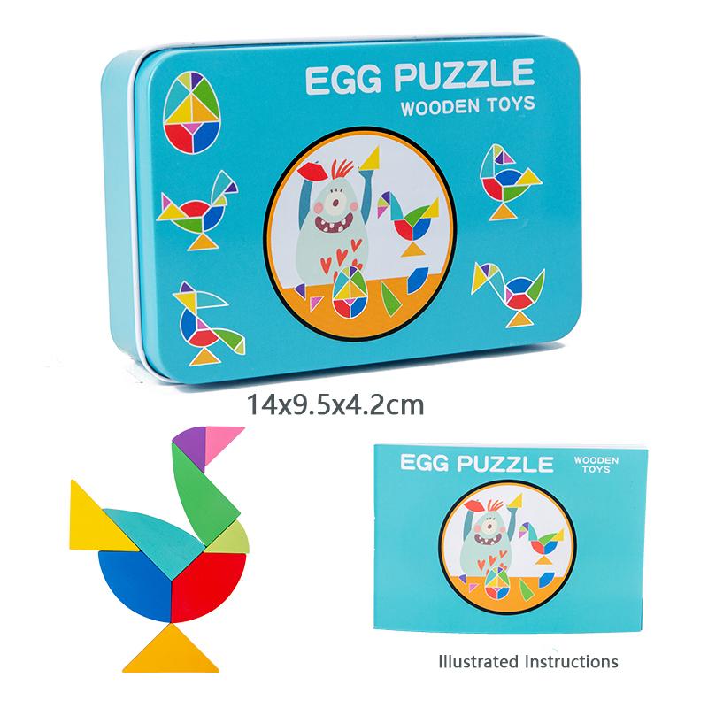 

3D головоломка Танграмма, хорошее качество, обучающая игра для детей, обучающая игра Монтессори, обучающие деревянные игрушки для детей