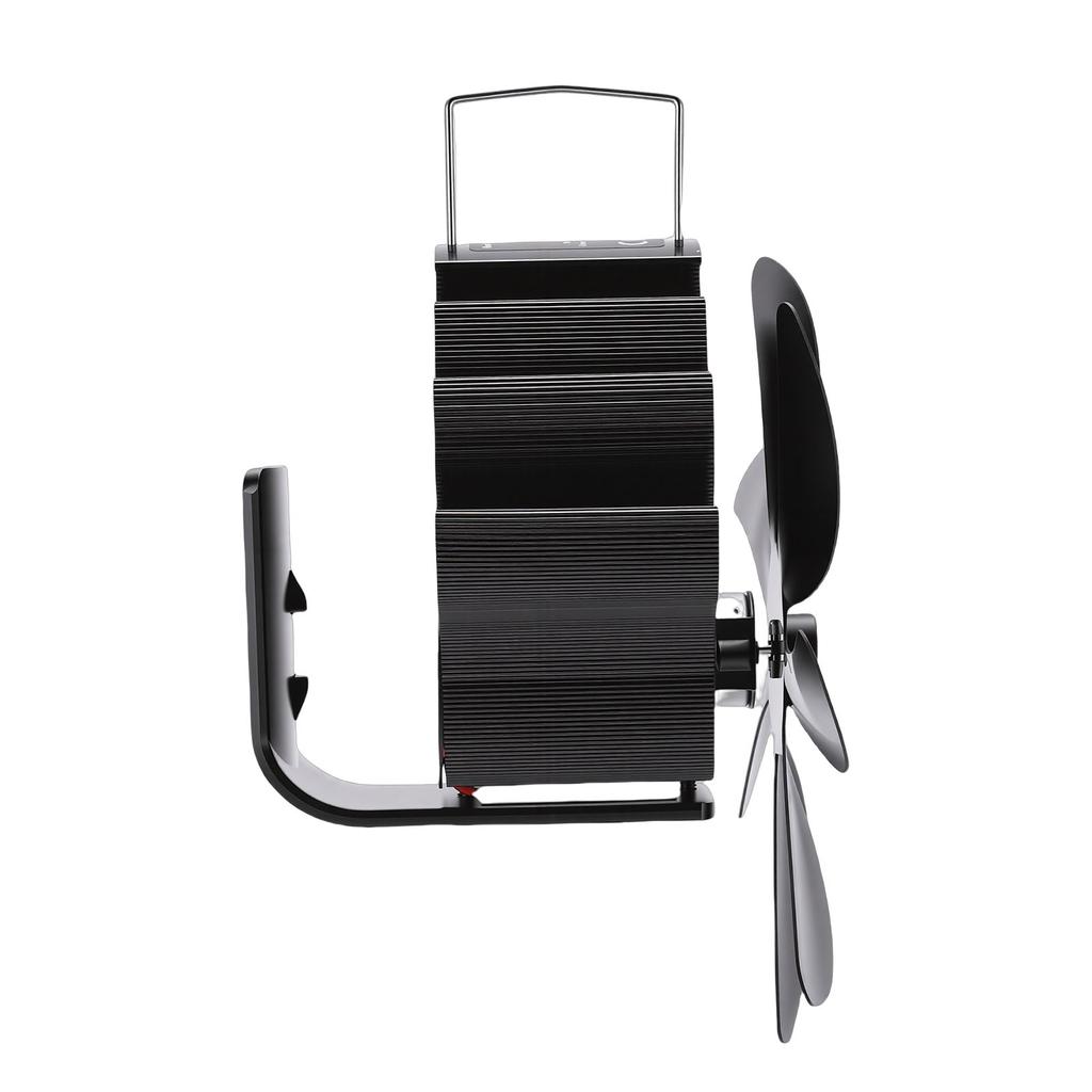 Wood Stove Fan for Magnet Pipe Non Electric Heat Powered Aluminum Alloy Burning Fireplace Gas Burner Thermal Fan