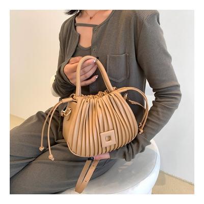 Borse a Secchiello di Marca Famosa Borsa a Mano Designer Borsa a Spalla Pieghettata per Donna Pochette Borsa a Tracolla Cintura Lunga