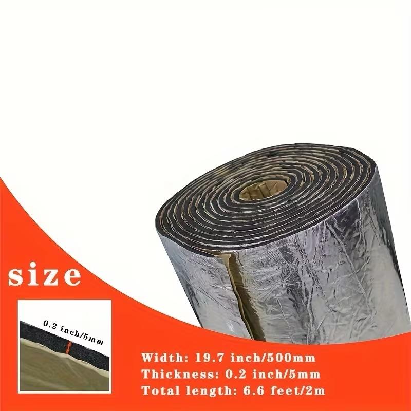 5/10mm Thick-Aluminum Foil Soundproofing Heat Insulation Cotton–Kraft Paper Backed Self-Adhesive Mat Noise Reduction Mat for Car