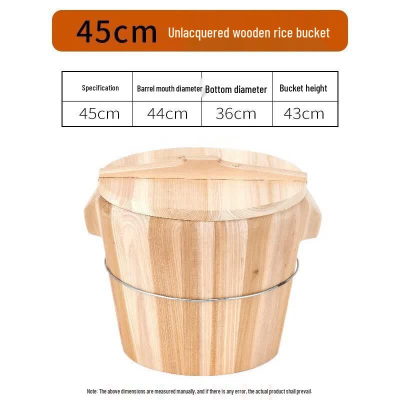 Traditional Wooden Rice Steamer Bucket