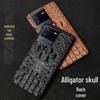 Genuine Leather Crocodile Skull Half Package Case for iQOO Neo6/Neo6SE