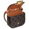 Celine Claude Lock Logo Monogram Print Leather Mini Handbag Women Handbag Brown 10I512DQB-04LU
