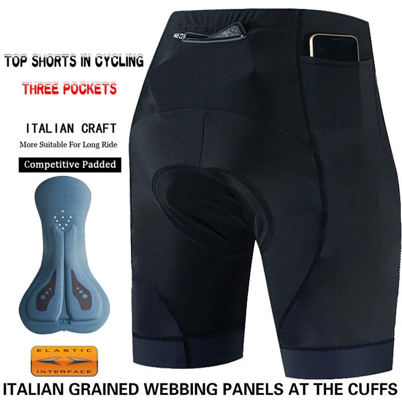 Unisex Cycling Shorts With Dual Arrow Gel Pad Road Mountain Bike Riding Breathable Compression