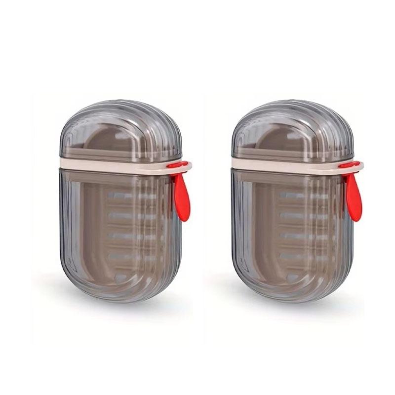 1/2pcs Mini Travel Soap Box with Lid Sealed and Drainable Portable Small Soap Box for Business Trip Travel Creative Soap Box
