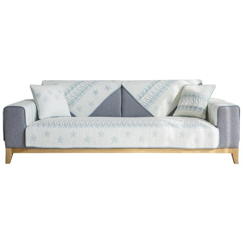 All Cotton Sofa Cushion Four Seasons Simple Cloth Fashion Pure Cotton Cushion Universal Living Room Backrest Towel Sofa Cover Full Covered
